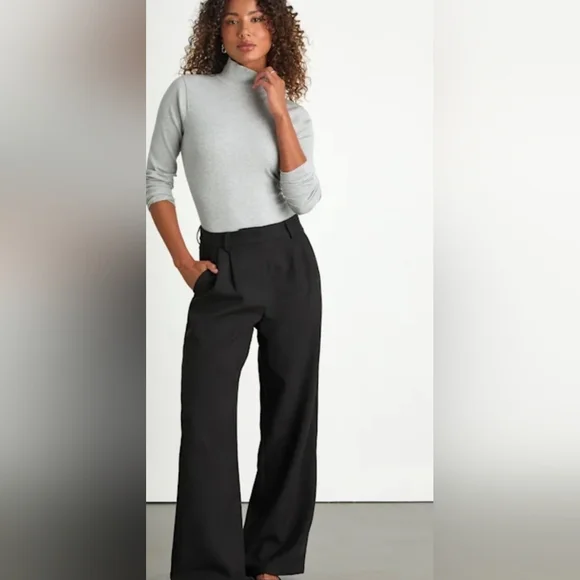 NWT Lulu's Heather Gray Long Sleeve Bodysuit - Picture 4 of 8